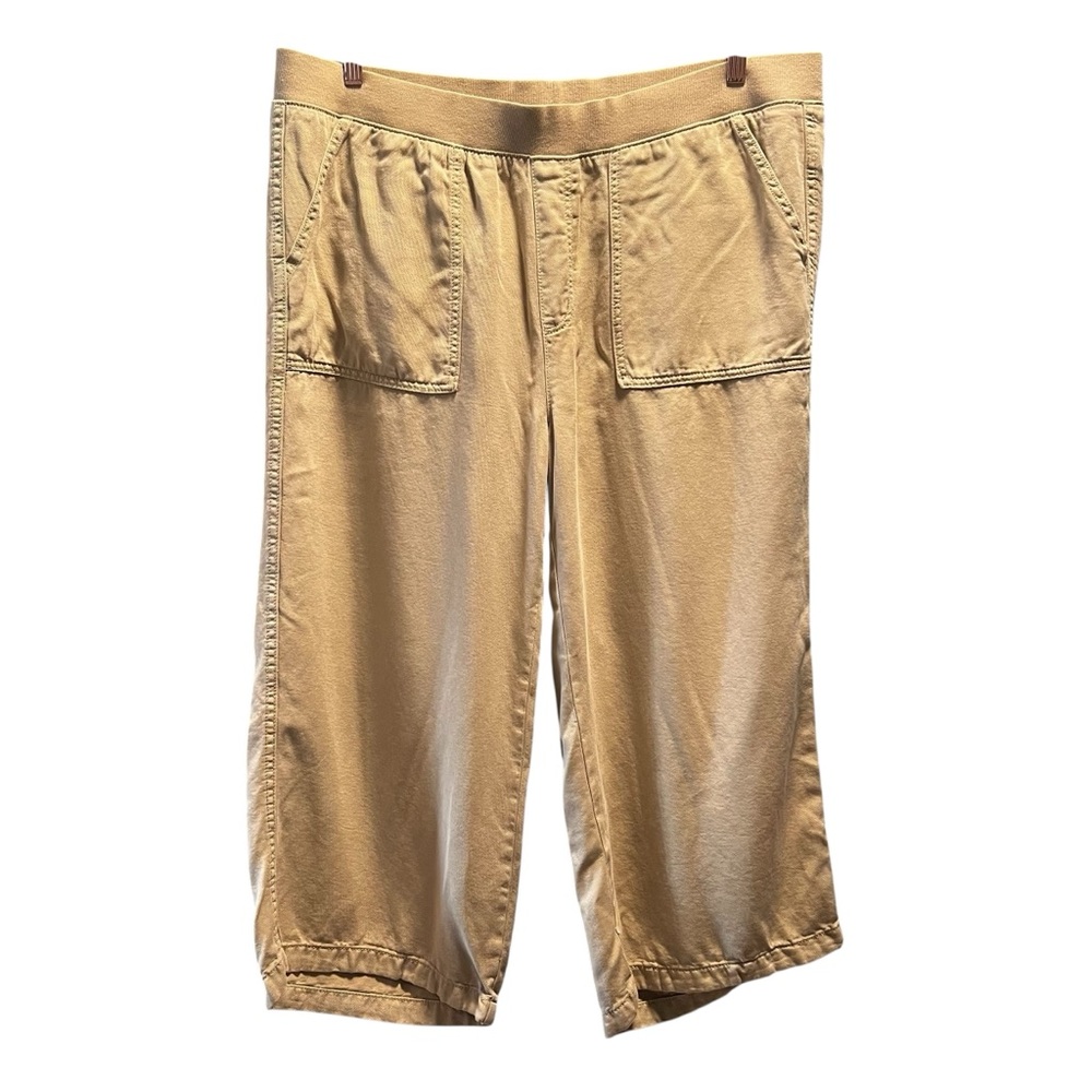 St Johns Bay Tan Wide Leg Capri 1X